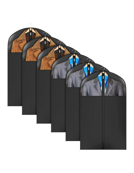 Bolsa de Traje Univivi 101.6 cm con Ventana - Juego de 6 - Negro Bolsa de Traje Univivi 101.6 cm con Ventana - Juego de 6 - Negro