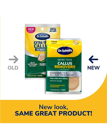 Removedores de Callos Extra Gruesos Dr. Scholl's 4 Almohadillas Removedores de Callos Extra Gruesos Dr. Scholl's 4 Almohadillas