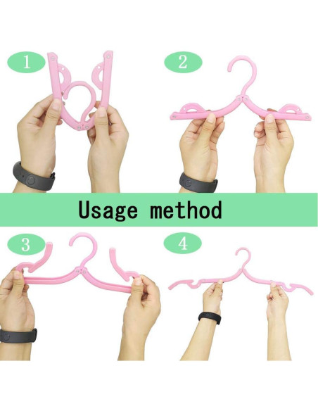 Perchas de Viaje YOUOWO 12 Pcs Plegables Antideslizantes Perchas de Viaje YOUOWO 12 Pcs Plegables Antideslizantes