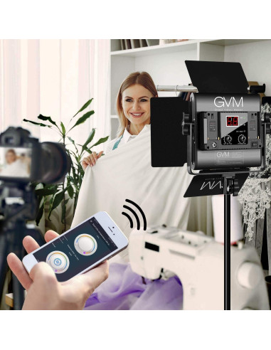 Luz de Video LED GVM 560 Bi-Color 2 Paquetes 2300K-6800K