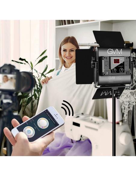 Luz de Video LED GVM 560 Bi-Color 2 Paquetes 2300K-6800K Luz de Video LED GVM 560 Bi-Color 2 Paquetes 2300K-6800K