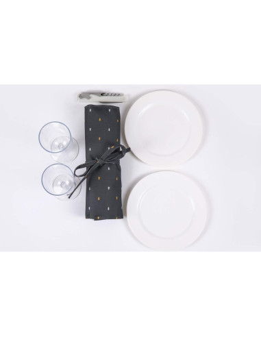 Cesta de Picnic Piccadilly PICNIC TIME para 2 - Mimbre Gris