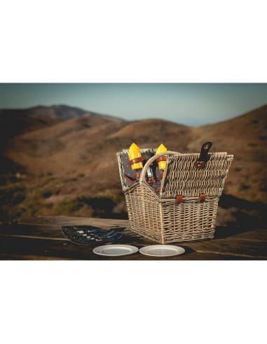 Cesta de Picnic Piccadilly PICNIC TIME para 2 - Mimbre Gris