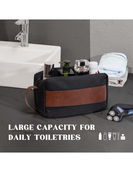 Bolsa de Aseo Vorspack Grande Resistente al Agua Negra Bolsa de Aseo Vorspack Grande Resistente al Agua Negra