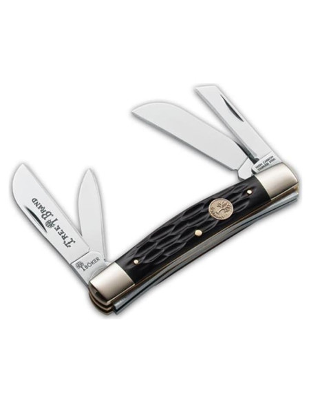 Cuchillo de bolsillo Boker TS Congress con mango de hueso negro Cuchillo de bolsillo Boker TS Congress con mango de hueso negro