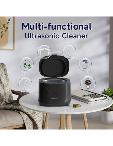 Limpiador Ultrasónico KUNPHY 46kHz para Retenedores y Dentaduras Limpiador Ultrasónico KUNPHY 46kHz para Retenedores y Dentaduras
