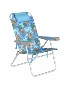 Silla de Playa Plegable Sunnyfeel Azul 5 Posiciones 227 KG