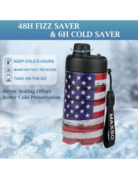 Enfriador de Latas MAXSO 4-en-1 Acero Inoxidable 12 oz Bandera Enfriador de Latas MAXSO 4-en-1 Acero Inoxidable 12 oz Bandera