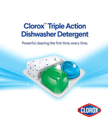 Detergente para Lavavajillas Clorox Triple Action 16 Paquetes Aroma Fresco Detergente para Lavavajillas Clorox Triple Action 16 Paquetes Aroma Fresco