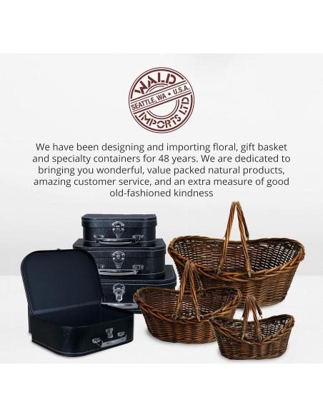 Cesta de Mimbre Tejida a Mano Wald Imports 35.6x14cm Marrón Cesta de Mimbre Tejida a Mano Wald Imports 35.6x14cm Marrón