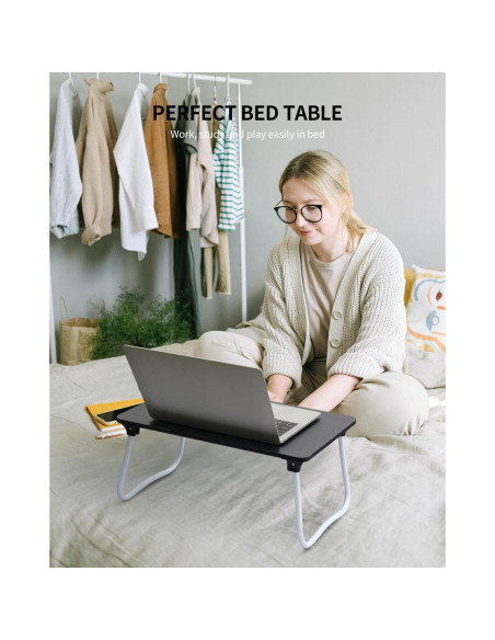 Mesa de Regazo Plegable Ruxury Soporte para Laptop Negro Mesa de Regazo Plegable Ruxury Soporte para Laptop Negro