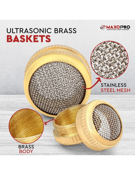 Cesta de Limpieza Ultrasónica MaxoPro - Juego de 2 Unidades Cesta de Limpieza Ultrasónica MaxoPro - Juego de 2 Unidades