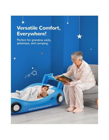 Cama Inflable para Niños QPAU JY001A Azul, 202x115 cm