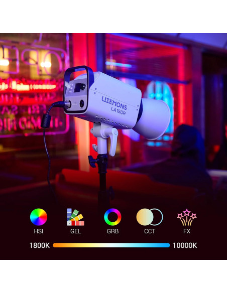 Godox LA150R K1 Luz LED Video COB RGB 165W 1800-10000K Godox LA150R K1 Luz LED Video COB RGB 165W 1800-10000K