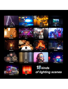 GVM Luz de Video LED RGB 50W con Soporte y Control Bluetooth 2