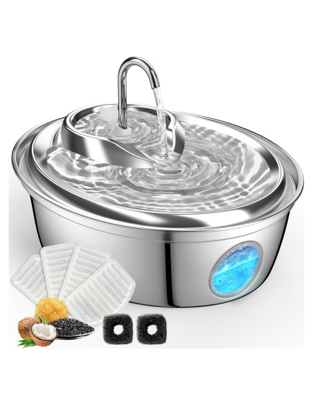 Fuente de Agua Automática ORSDA 2L Acero Inoxidable para Gatos Fuente de Agua Automática ORSDA 2L Acero Inoxidable para Gatos