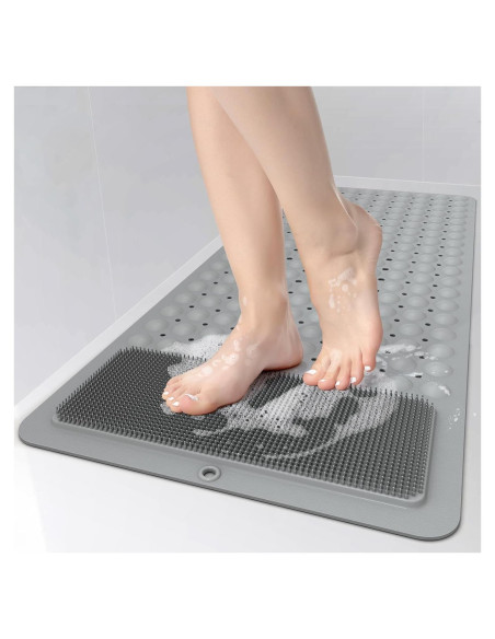 Alfombrilla de Baño Antideslizante Yolife 99x40.6cm con Exfoliador Alfombrilla de Baño Antideslizante Yolife 99x40.6cm con Exfoliador