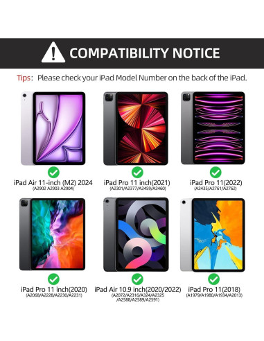 Funda de teclado BESKY para iPad Pro 11" y Air 11" - Retroiluminado