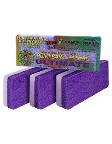 Mr. Pumice Ultimate PUMI Bar 2-en-1 Doble Grano para Pies