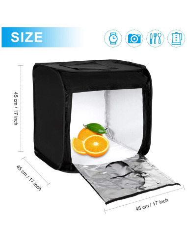 Caja de Luz Fotográfica Plegable LTRINGYS 40x40 cm con LED
