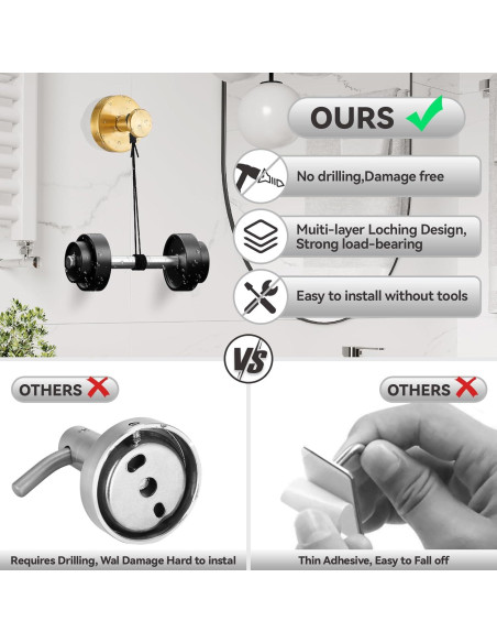 Ganchos de Ventosa para Ducha Pierpel - 4 Piezas Oro Ganchos de Ventosa para Ducha Pierpel - 4 Piezas Oro