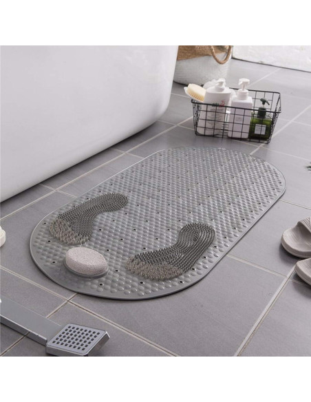 Alfombrilla de Ducha Antideslizante MOLFUJ 81x40cm con Piedra Pómez Alfombrilla de Ducha Antideslizante MOLFUJ 81x40cm con Piedra Pómez