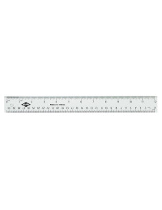 Regla Acrílica Transparente ALVIN T40-12 30.48 cm Resistente