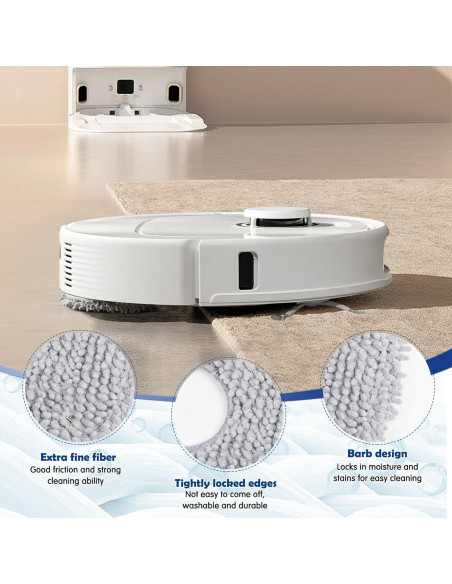8 Almohadillas de Mopa Microfibra VIEWALL para Roborock Q Revo 8 Almohadillas de Mopa Microfibra VIEWALL para Roborock Q Revo