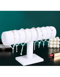 Exhibidor de Joyería ChezMax T-Bar 23.5x7x14 cm Blanco 2