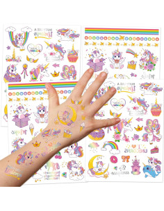 Tatuajes Temporales para Niños Konsait - 4 Hojas, 98 Diseños 2