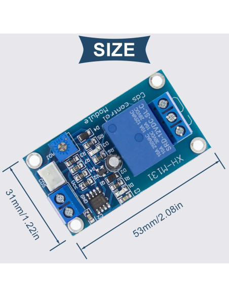 Módulo de Fotoresistor 12V DAOKAI 5PCS Control Automático Módulo de Fotoresistor 12V DAOKAI 5PCS Control Automático
