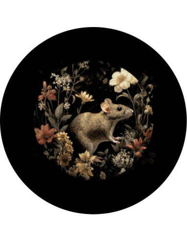 PopSockets Adhesivo PopGrip Ratón Vintage Flores 10.9x8.6cm