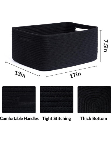 Cestas de Almacenamiento MiniArk 2 Piezas 43x33x19 cm Negras