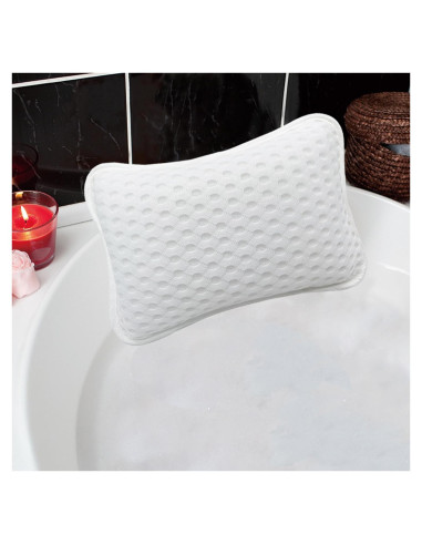 Almohada de Baño Rasenoo con Ventosas, Soporte Cuello Blanco