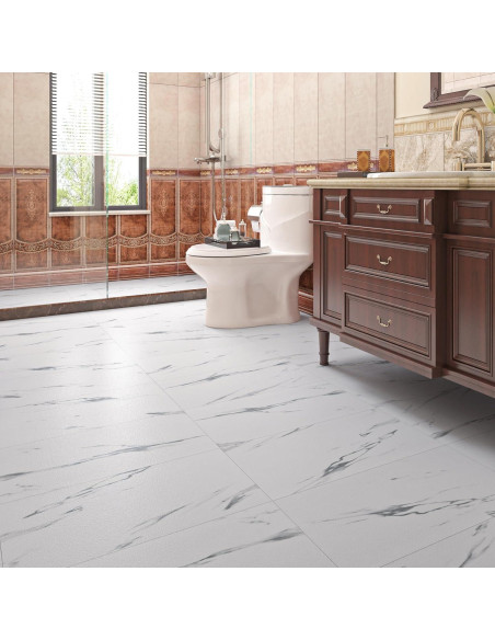 Azulejos Autoadhesivos Livelynine de Mármol Blanco 4 Pcs 30.48x60.96 cm Azulejos Autoadhesivos Livelynine de Mármol Blanco 4 Pcs 30.48x60.96 cm