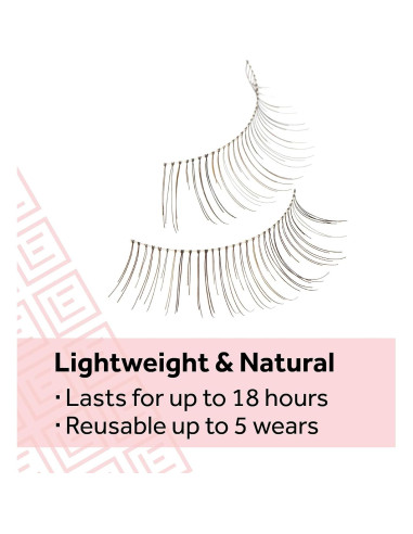 Pestañas Reutilizables Eylure Naturals No. 020 - 4 Pares, Negro