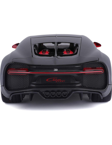 Maisto Bugatti Chiron Sport 1:18 Diecast Negro/Rojo