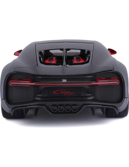 Maisto Bugatti Chiron Sport 1:18 Diecast Negro/Rojo Maisto Bugatti Chiron Sport 1:18 Diecast Negro/Rojo