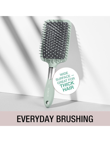 Cepillo Paddle Conair Velvet Touch Verde Salvia - Desenredante Cepillo Paddle Conair Velvet Touch Verde Salvia - Desenredante