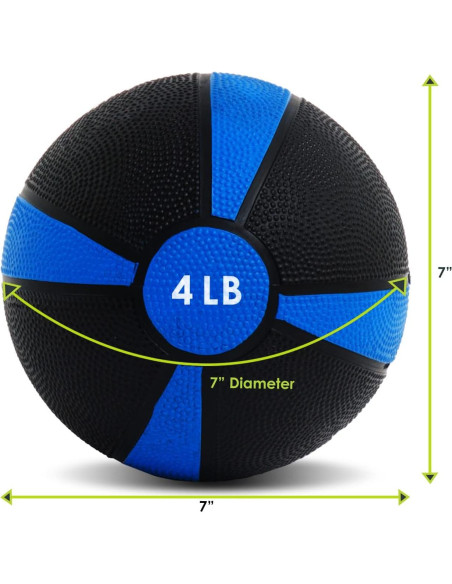 Balón Medicinal ProsourceFit 1.81 kg Azul/Negro para Fitness Balón Medicinal ProsourceFit 1.81 kg Azul/Negro para Fitness