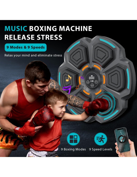 Máquina de Boxeo Musical Poetish MBT-06 con Guantes, 9 Modos Máquina de Boxeo Musical Poetish MBT-06 con Guantes, 9 Modos