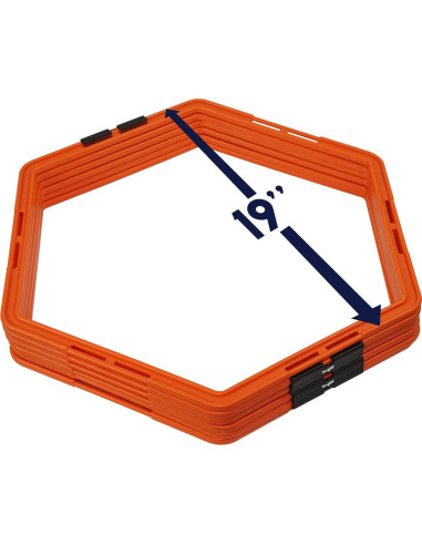 Anillos de Agilidad Hexagonales Yes4All U99M - 6 Unidades Naranja