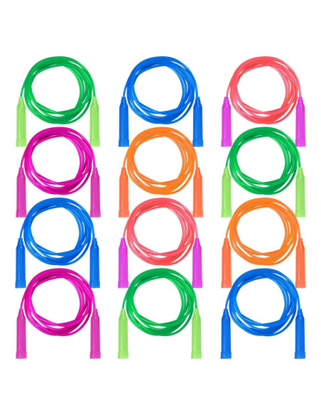 Cuerdas de Saltar Coloridas Aneco - Paquete de 12 Unidades 2.2m Cuerdas de Saltar Coloridas Aneco - Paquete de 12 Unidades 2.2m