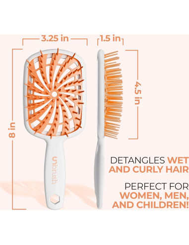 Cepillo Desenredante FHI Heat UNbrush Plus Naranja 20cm