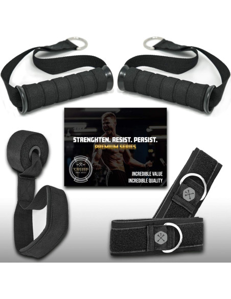 Conjunto de Bandas de Resistencia Tribe 150LB con Accesorios Conjunto de Bandas de Resistencia Tribe 150LB con Accesorios