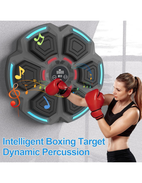 Máquina de Boxeo Musical Gmdm MBT-06 con Bluetooth y Guantes Máquina de Boxeo Musical Gmdm MBT-06 con Bluetooth y Guantes