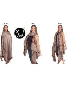 Chal de Meditación Om Shanti Crafts 2.44x1.22m Lana Vegana 2