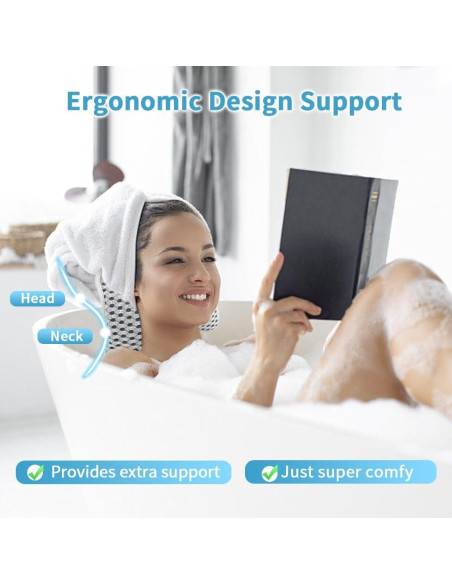 Almohada de Baño de Lujo CONBELLA con Ventosas Antideslizantes Almohada de Baño de Lujo CONBELLA con Ventosas Antideslizantes