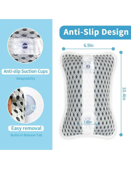 Almohada de Baño de Lujo CONBELLA con Ventosas Antideslizantes Almohada de Baño de Lujo CONBELLA con Ventosas Antideslizantes
