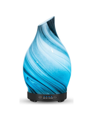 Difusor de Aceite Esencial JOYOLO 120ML Onda Gris con Luz LED